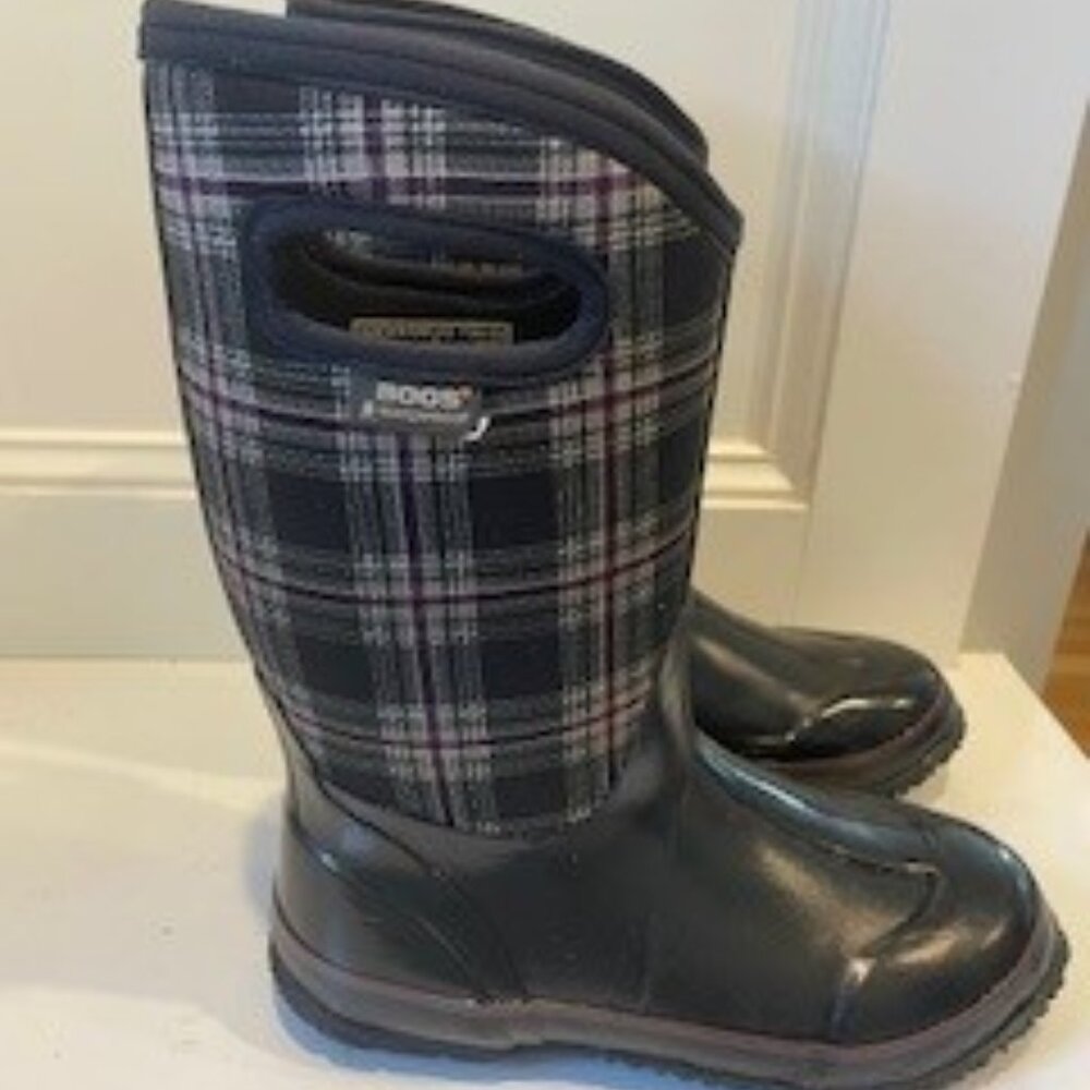 BOGS Classic Winter Plaid Waterproof Insulated Snow Boots (Size 5 youth) - Picture 2 of 6